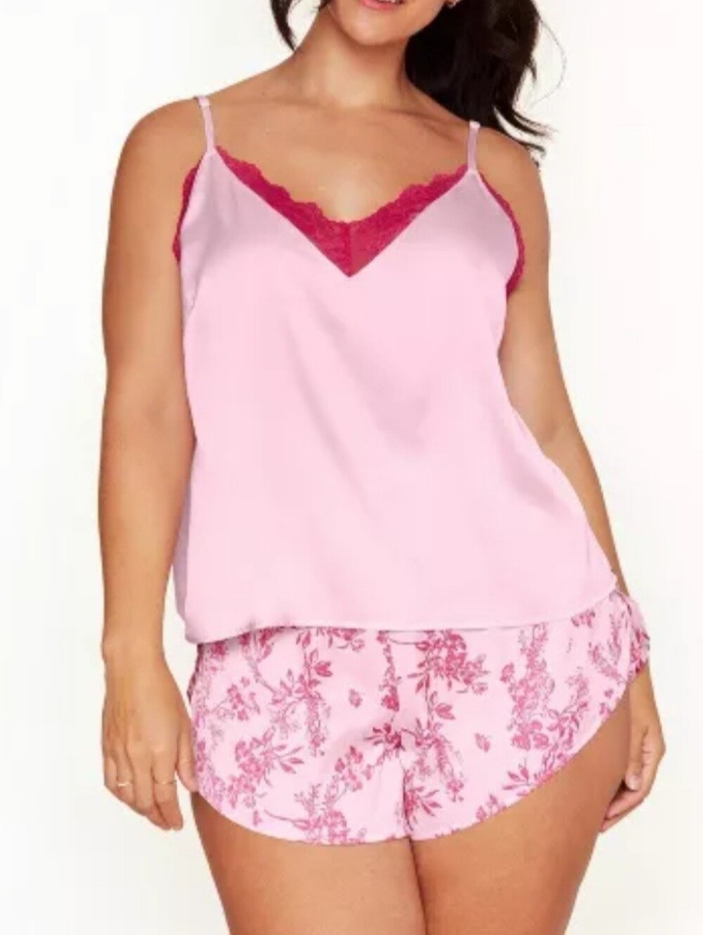 Adore Me Pink Cami & Floral Shorts Sleep Set Size XL